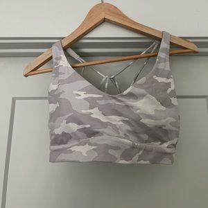 Athleta White Camo Sport Bra - Size large